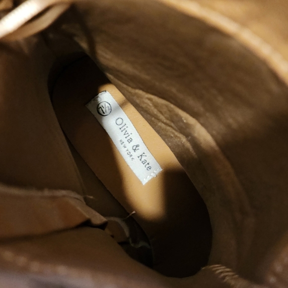 7.5 Western Cowgirl Women's Boots Faux Suede Olivia & Kate - Picture 3 of 3